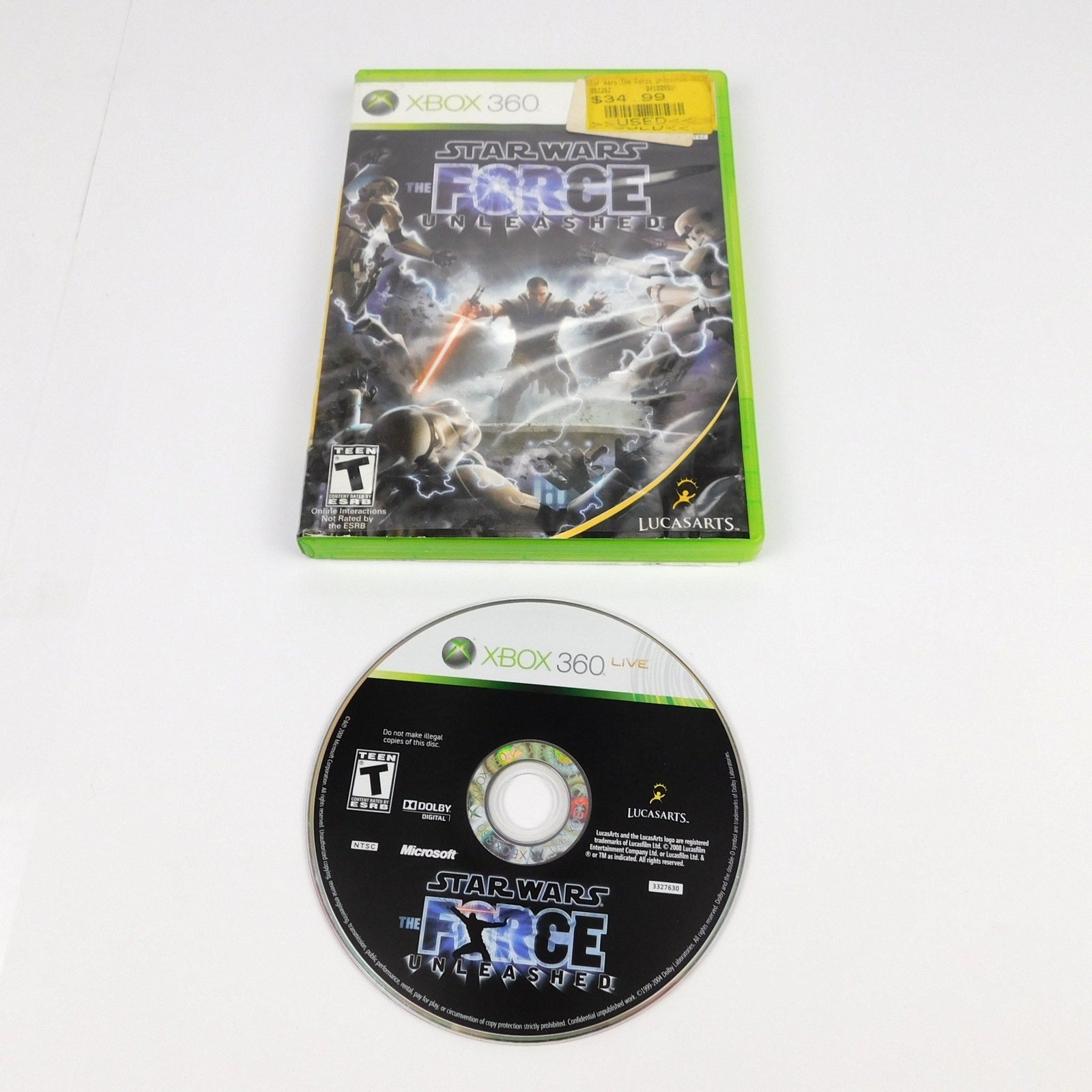 Star Wars The Force Unleashed Microsoft Xbox 360 Tested Working No Manual