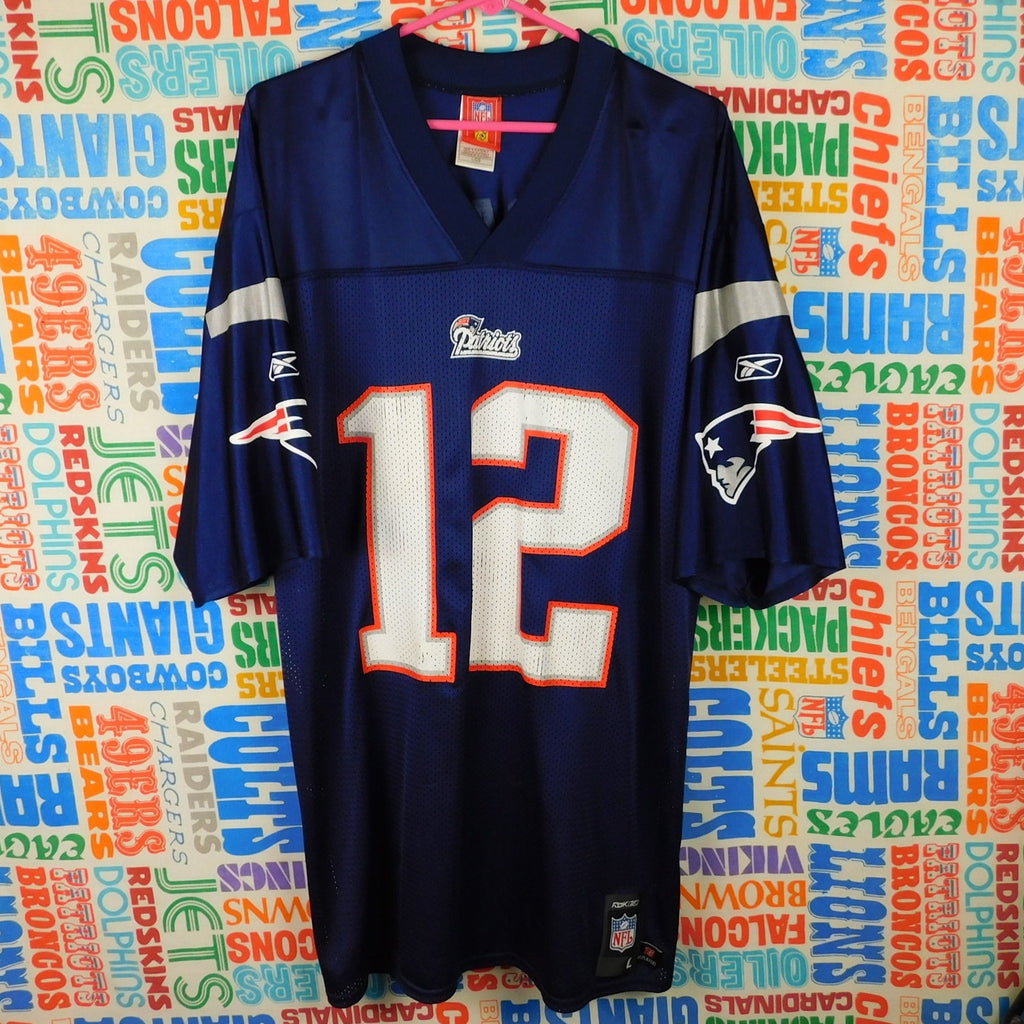 Y2K New England Patriots Tom Brady Jersey (screened) - Size L