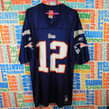 Y2K New England Patriots Tom Brady Jersey (screened) - Size L