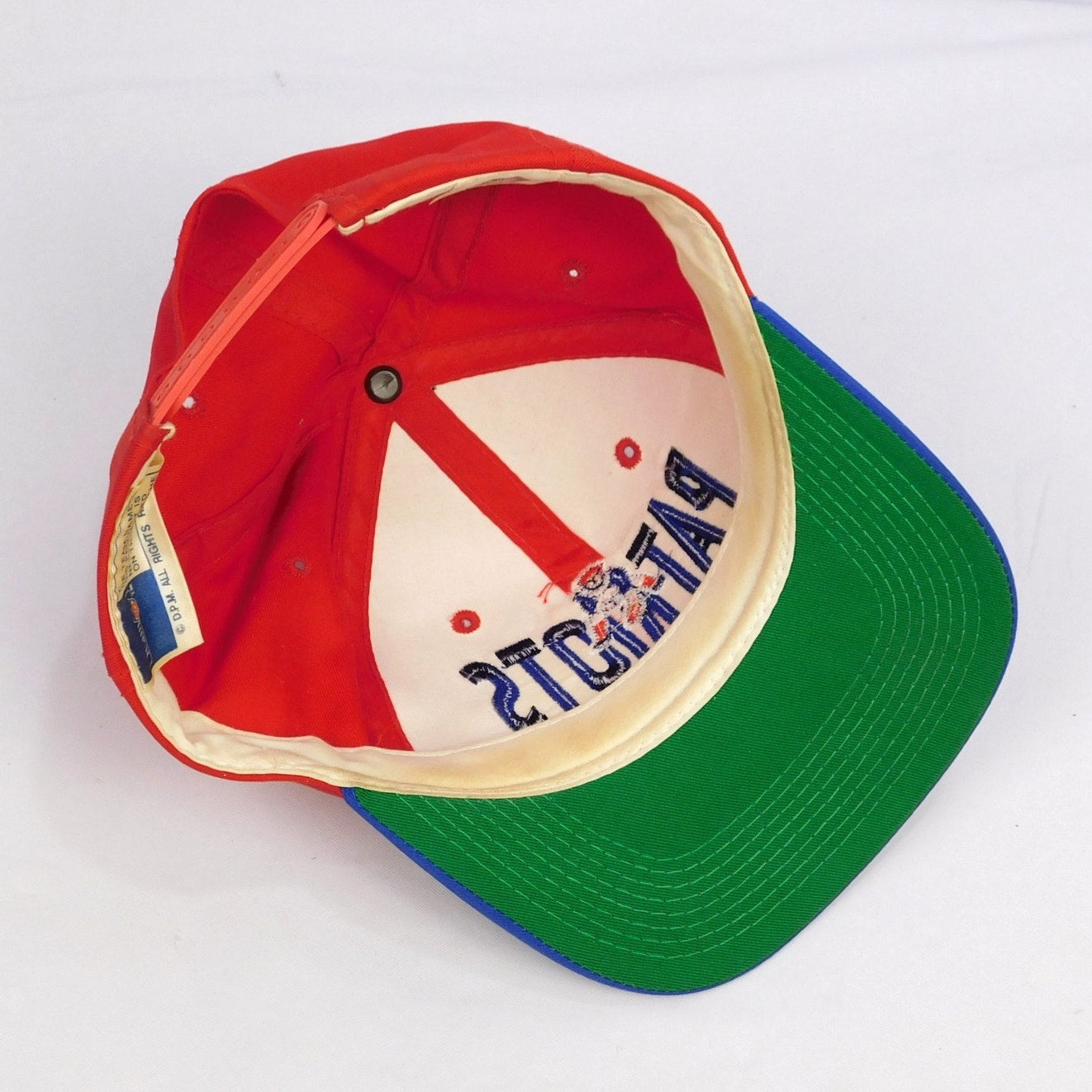 90s Team NFL New England Patriots Pat Patriot Snapback Hat - Adjustable