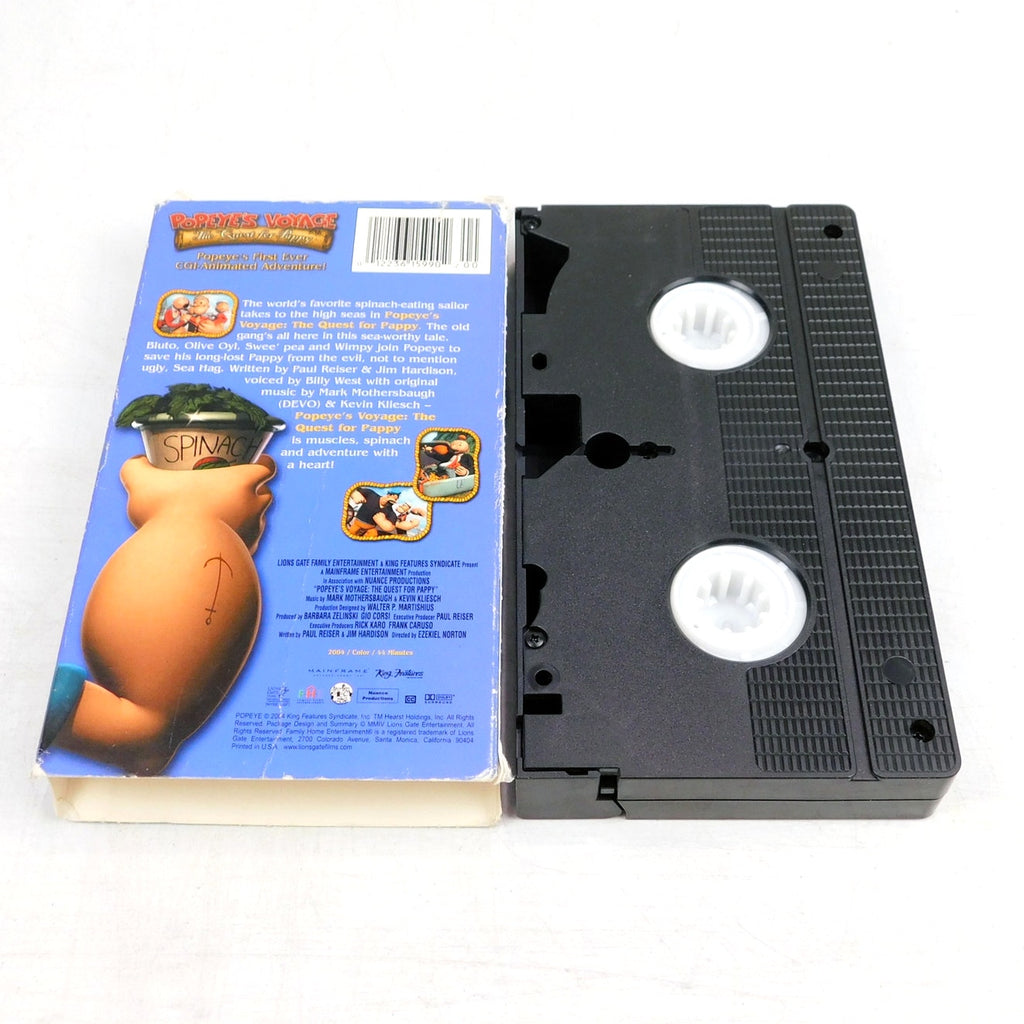 Popeye's Voyage The Quest For Pappy VHS Tested CGI Animated 2004 King Features