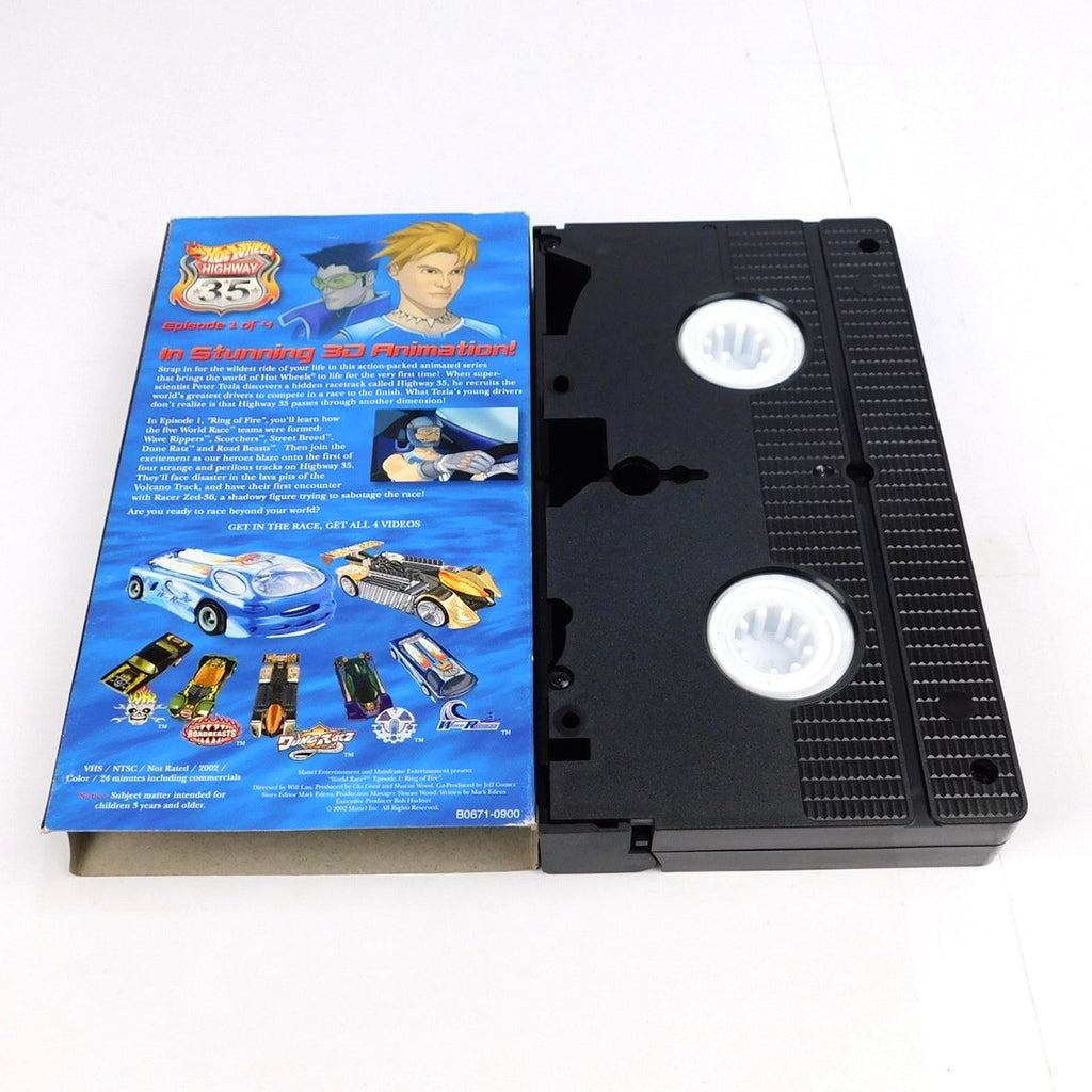 Hot Wheels World Race Ring Of Fire VHS Tested 2002 Mattel Episode 1