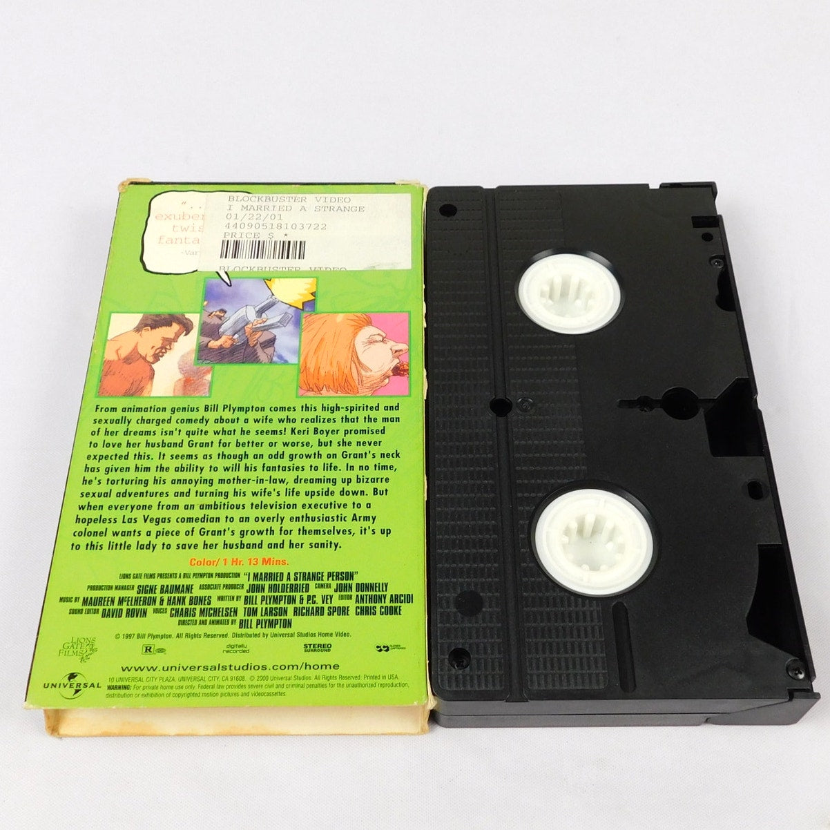 I Married A Strange Person VHS 1997 Tested Bill Plympton Blockbuster