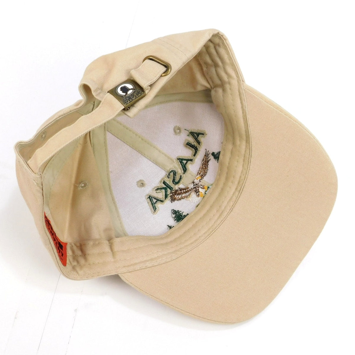 Alaska Shirt Company Eagle Hat Embroidered Bill Strapback Tan Cotton NWT Cap