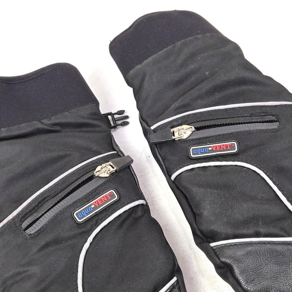 Swix Aqua Vent Ski Gloves Mittens Size Adult M Black Zipper Fleece Lined