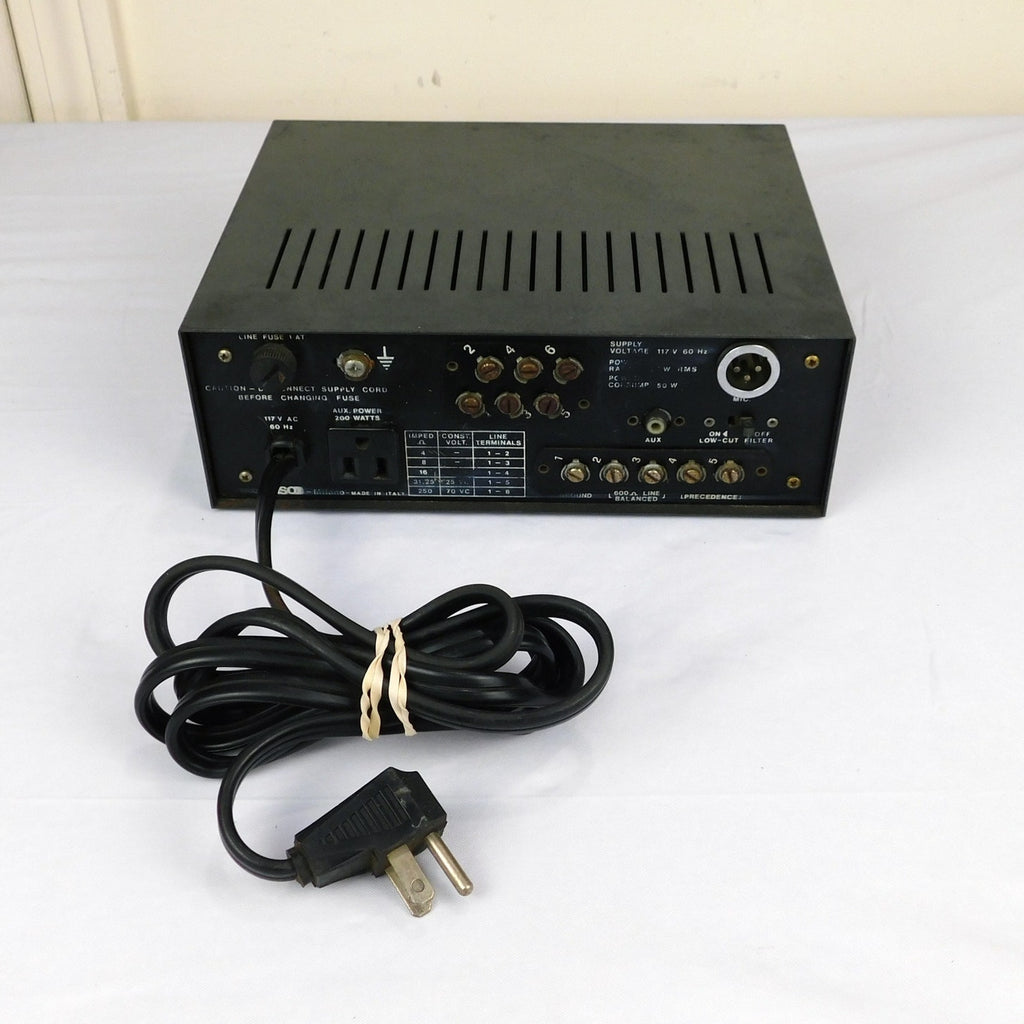 PASO T20-TR Vintage PA Amplifier 70V Mono AUX MIC Tested Working Solid State