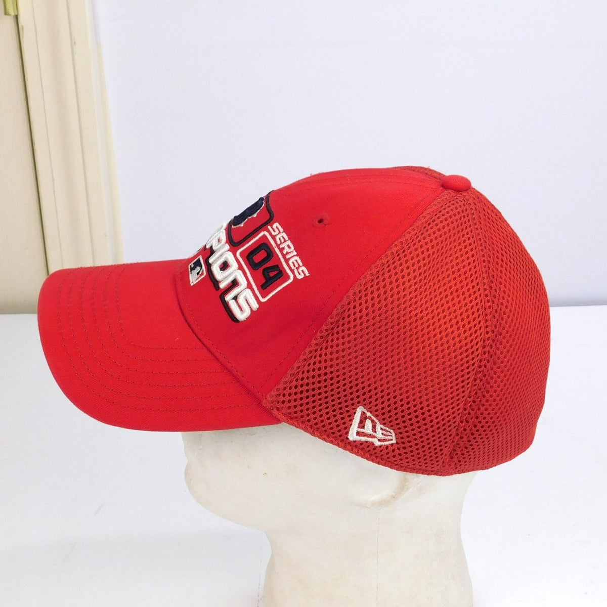 2004 Boston Red Sox World Series Champions New Era Mesh Hat Cap MLB OSFA Red