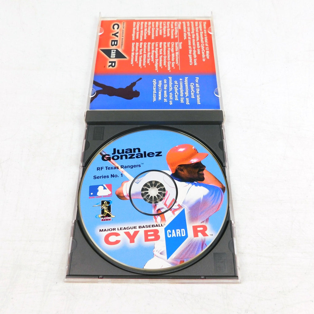 MLB Cybercard Series 1 Juan Gonzalez PC CD ROM Tested Working 90s Retro MLB