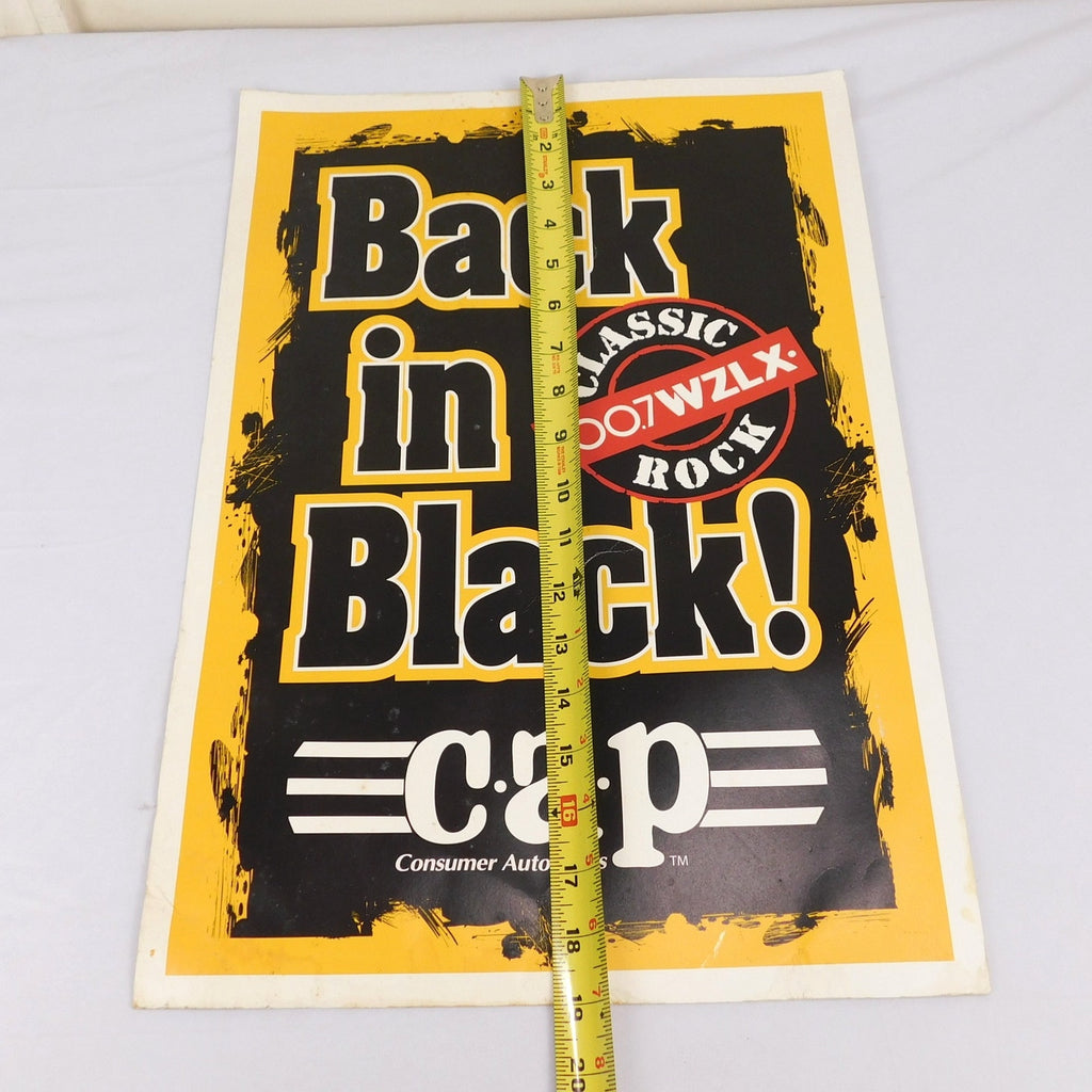Boston Bruins 2011 Stanley Cup Parade Sign Back In Black 100.7 WZLX 19x13