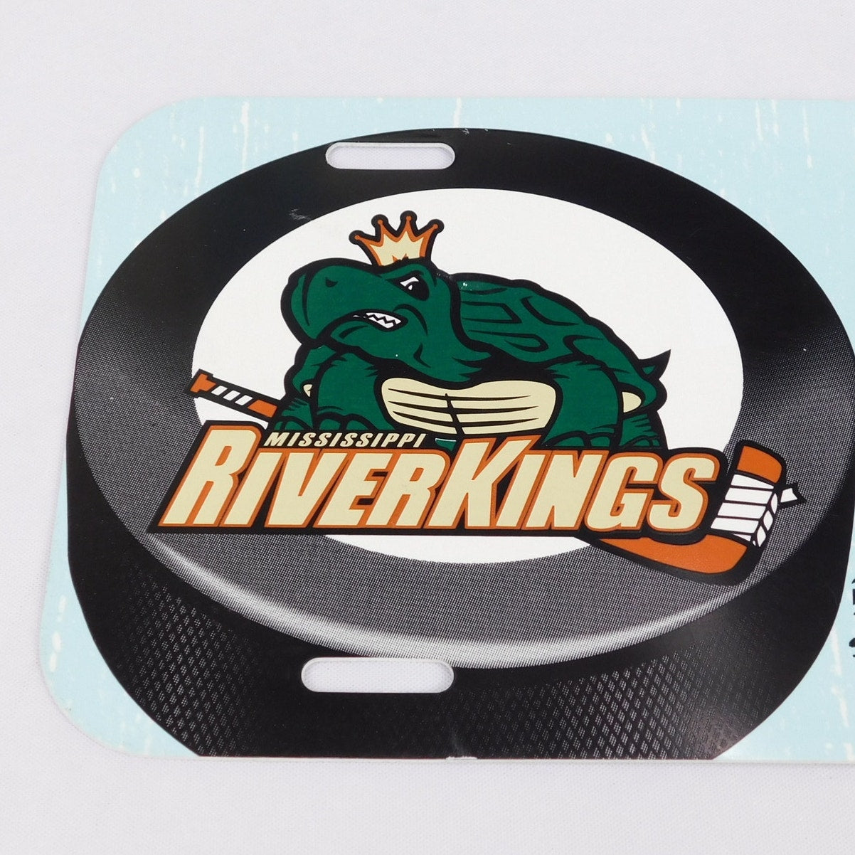 Vintage Mississippi Riverkings Hockey Plastic License Plate CHL 90s 12x6
