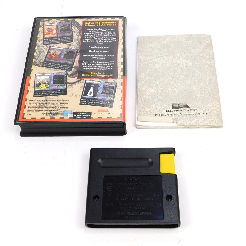 Where In Time Is Carmen Sandiego SEGA Genesis Complete CIB Tested 1992