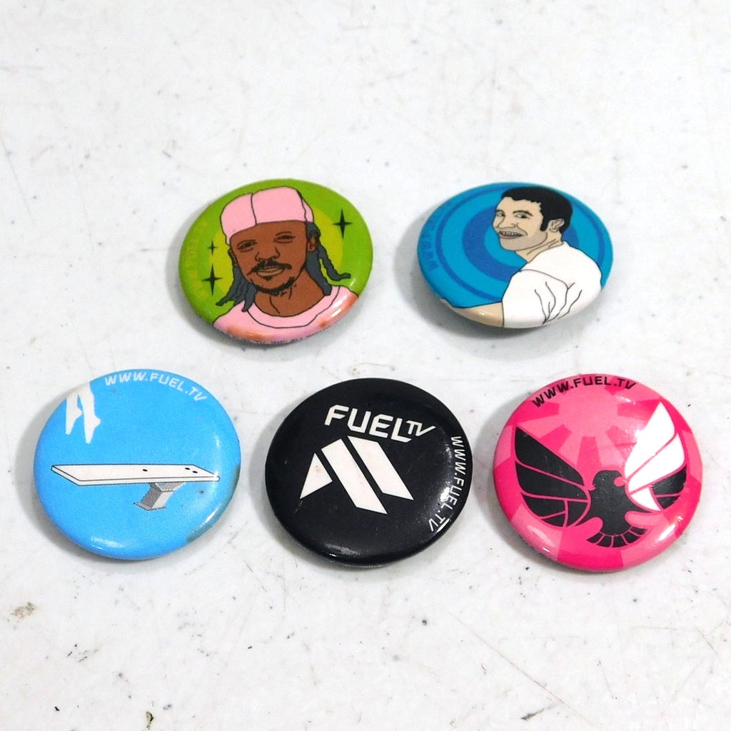 Fuel TV Pinback Buttons - Set of 5 - 3/4" diameter