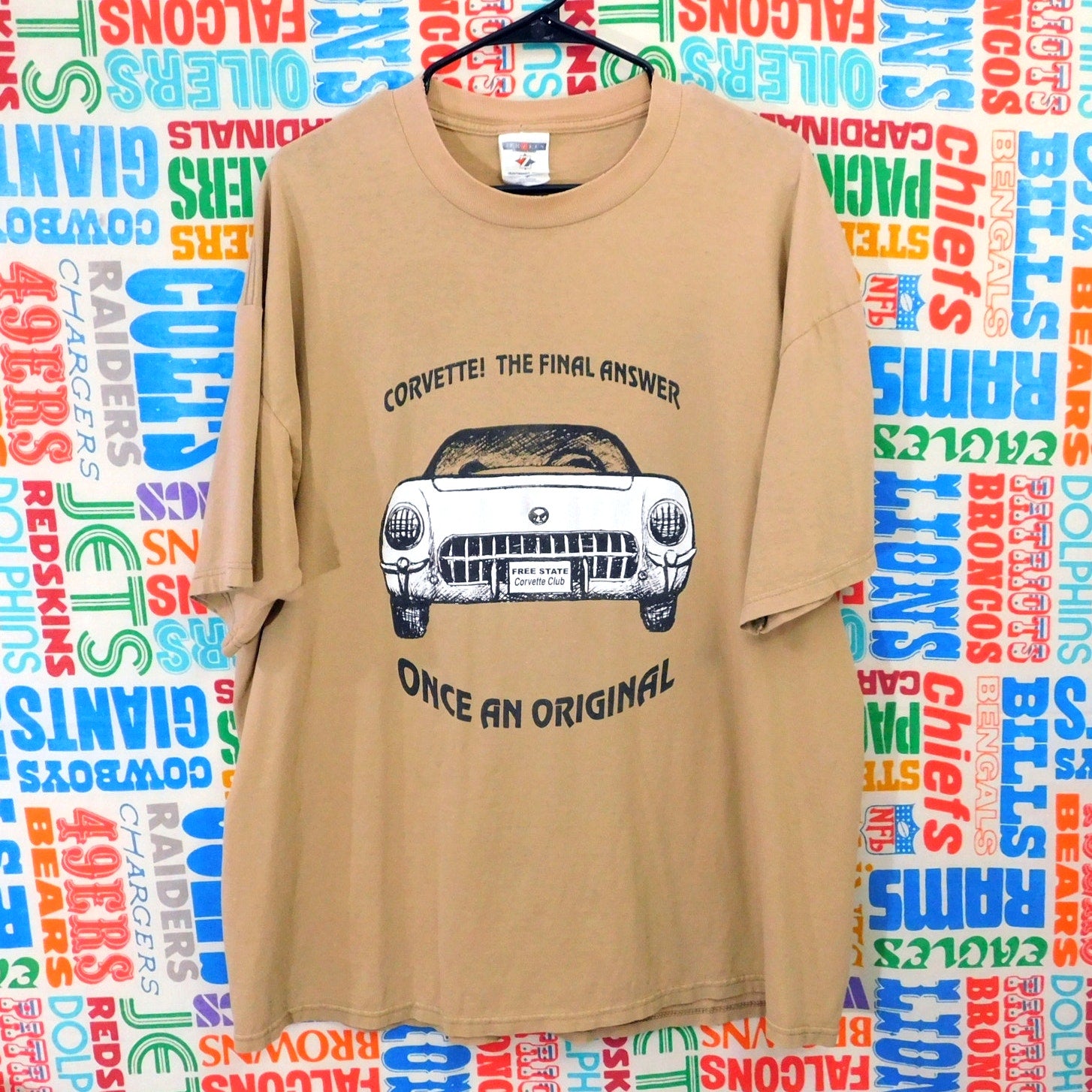 Vintage Corvette T Shirt Size XL Ocean City Free State Club Double Sided 2000