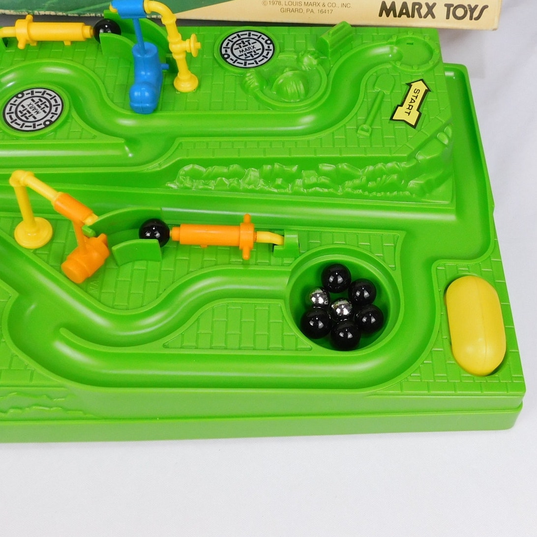 Vintage Knock It Off Marble Game 1978 Marx Toys Complete Except 1 Drain Pipe