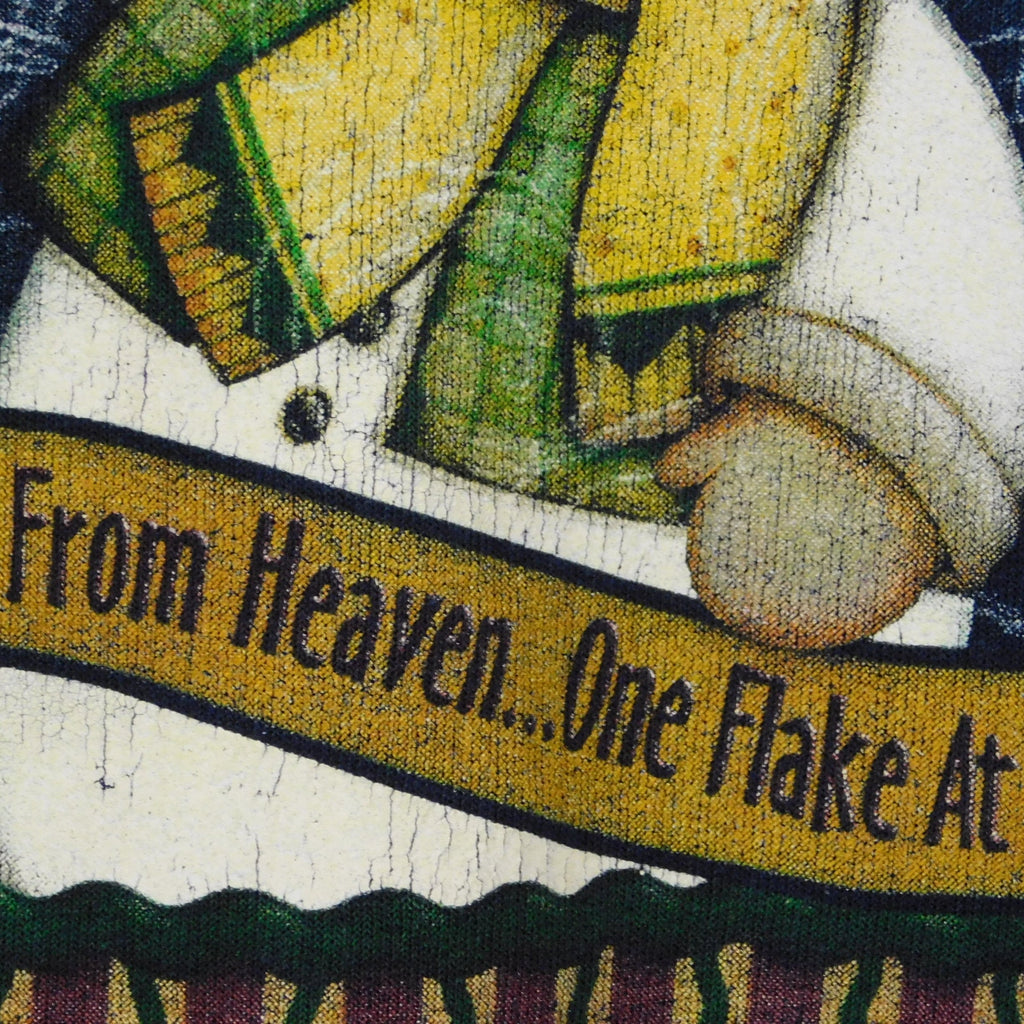 90s Snowmen Fall From Heaven One Flake At A Time Sweatshirt - Size XL