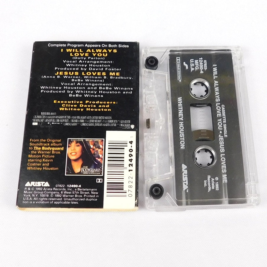 Whitney Houston I Will Always Love You Cassette Single Tested 1992 Arista