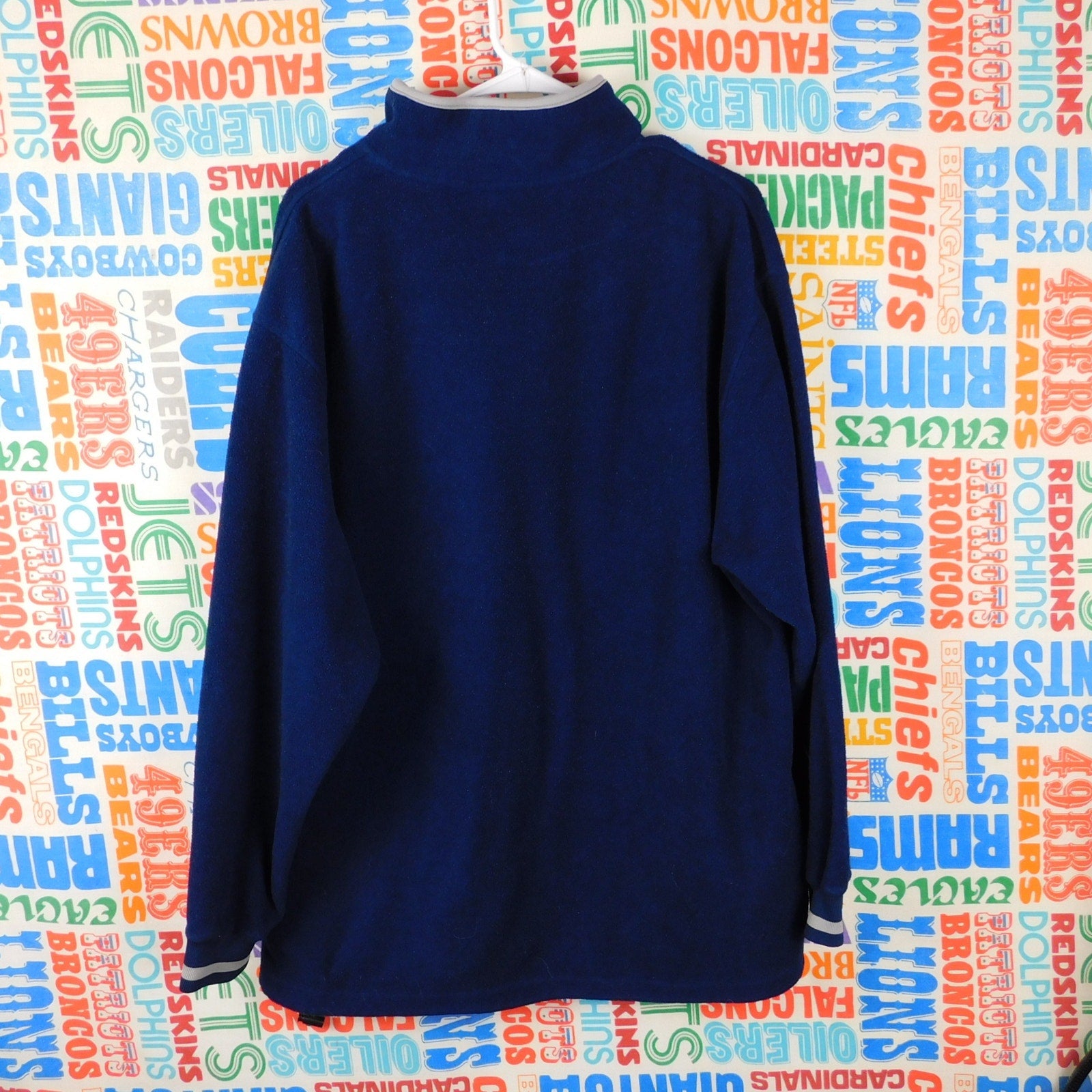 Y2K New England Patriots 1/4 Zip Spellout Fleece - Size L