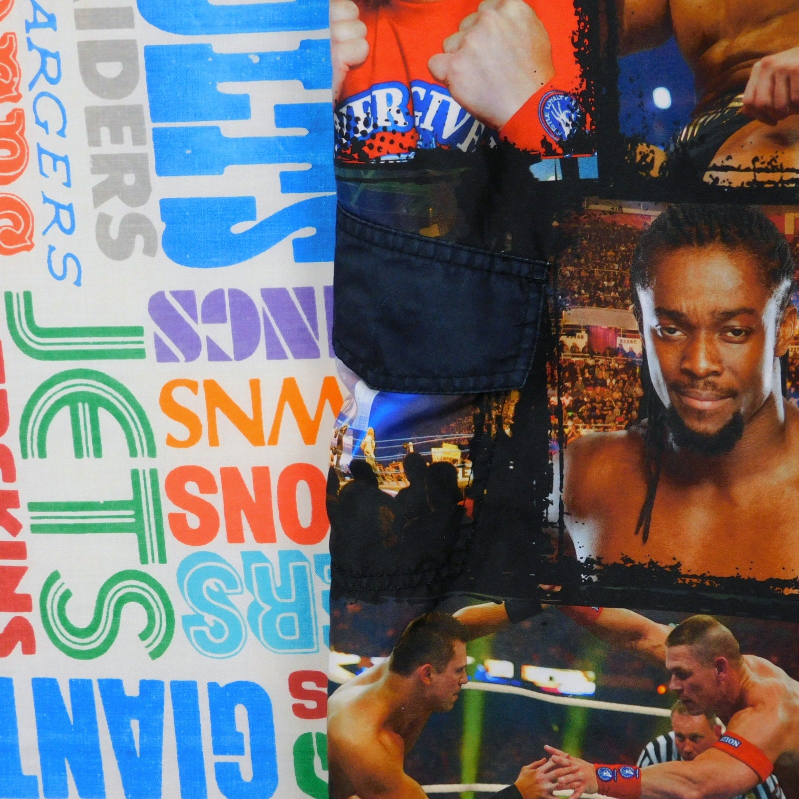 WWE Swim Trunks Board Shorts Youth XL 14-16 Cena Orton Mysterio All Over Print