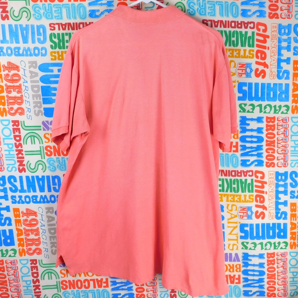 Polo By Ralph Lauren Polo Shirt Size L Salmon Pink Blue Pony Vintage 90s
