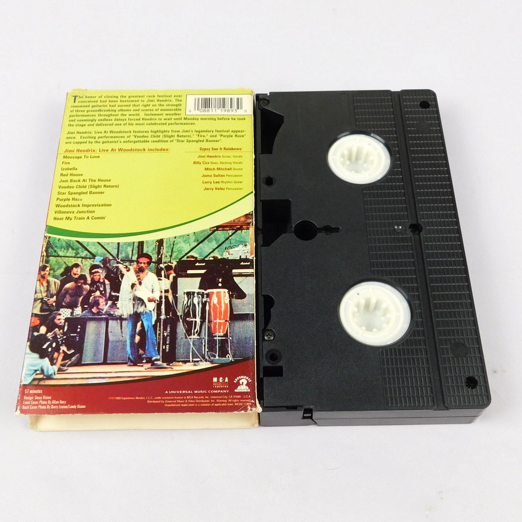 Jimi Hendrix Live At Woodstock VHS Tested 1999 MCA Universal