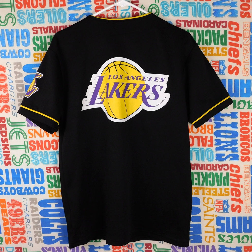 LA Lakers Baseball Jersey Mens Size Small Ultra Game Black Button Up Embroidered
