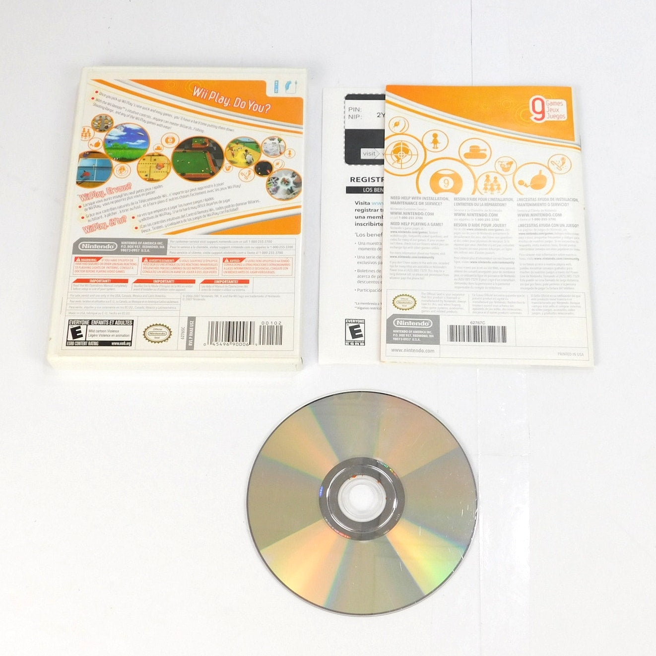 Wii Play Nintendo Wii 2007 Complete CIB Tested Working With Manual