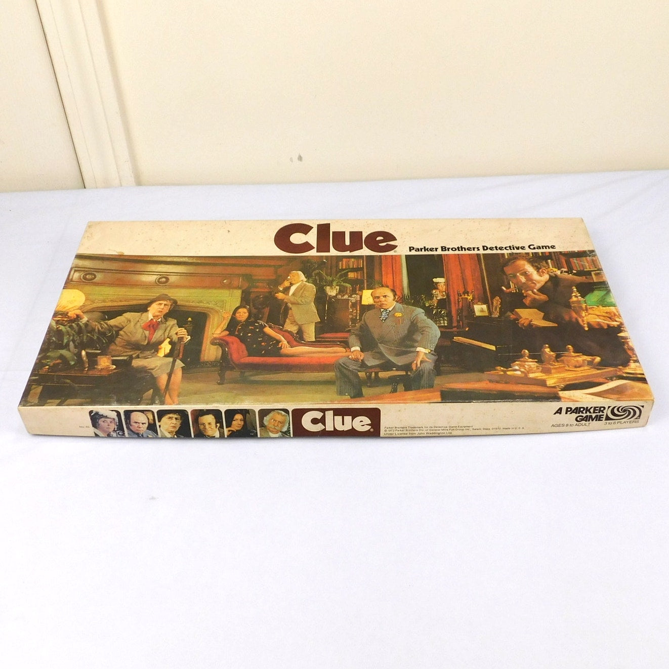 Vintage Clue Board Game 1972 Parker Brothers Complete In Box Detective Mystery