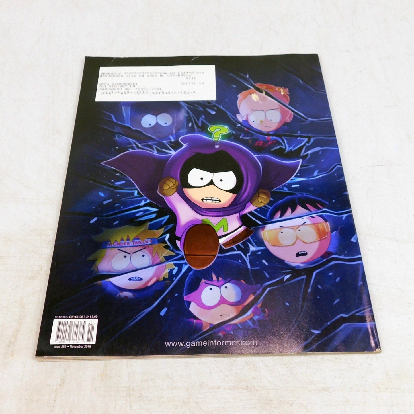 Game Informer Magazine Issue 283 November 2016 South Park Fractured But Whole