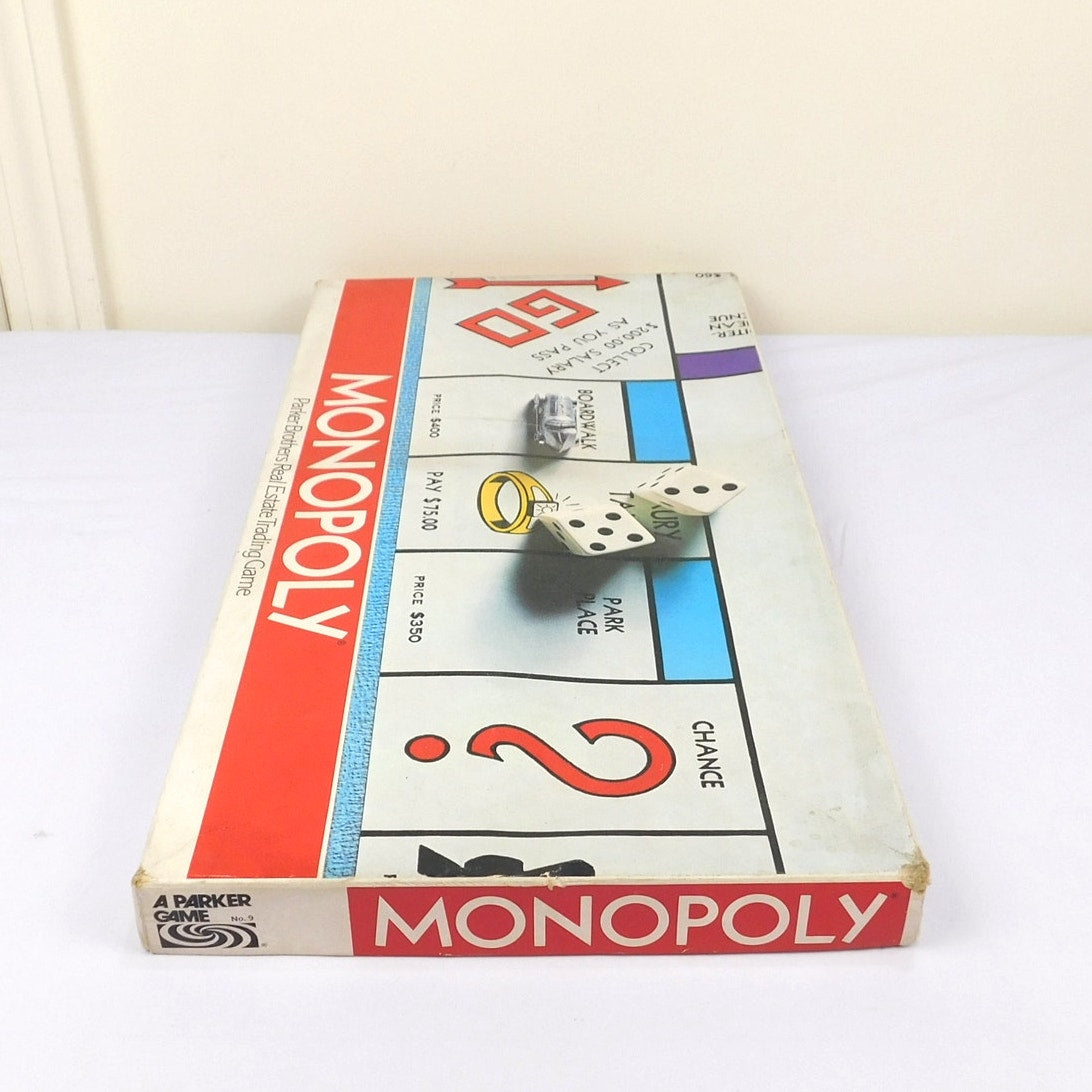 Vintage Monopoly Board Game 1974 Complete In Box Parker Brothers