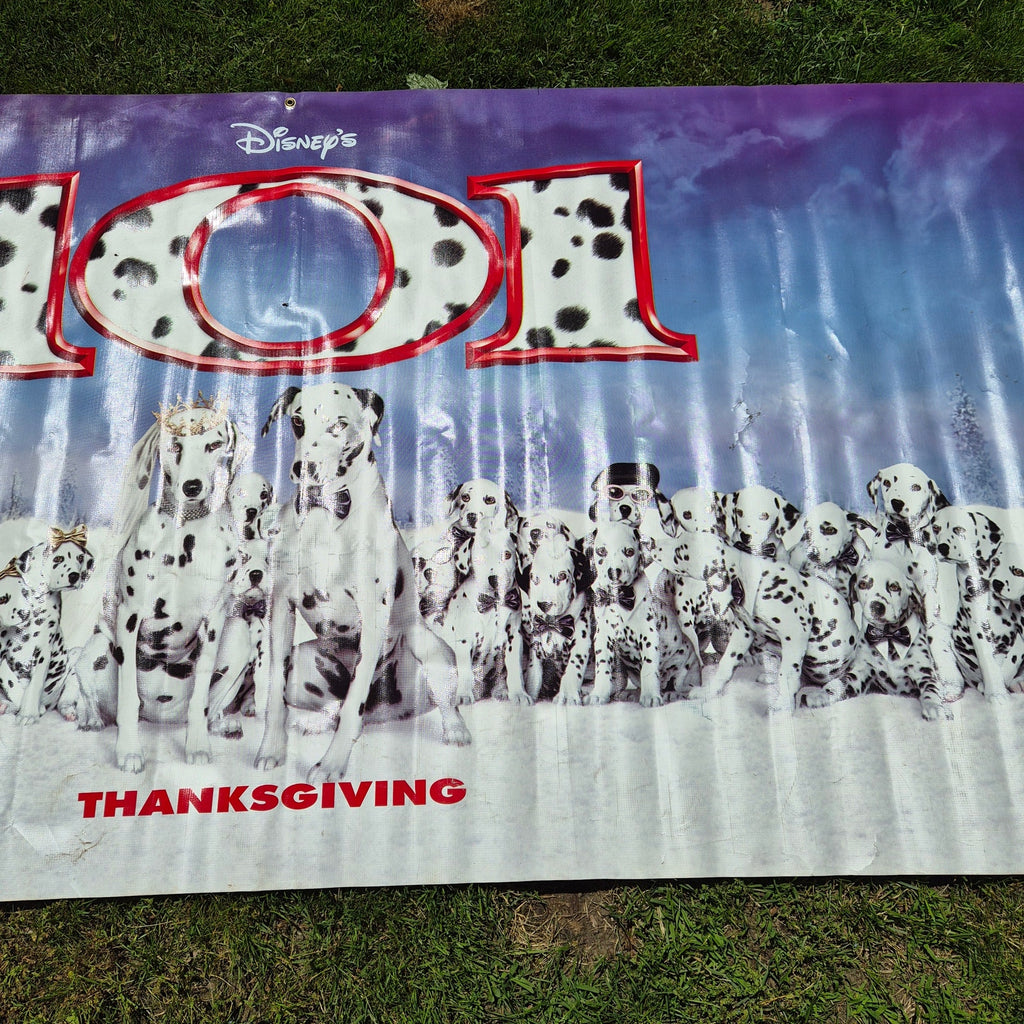 Disney 101 Dalmatians Movie Theater Vinyl Banner 10' x 4' Thanksgiving 1996