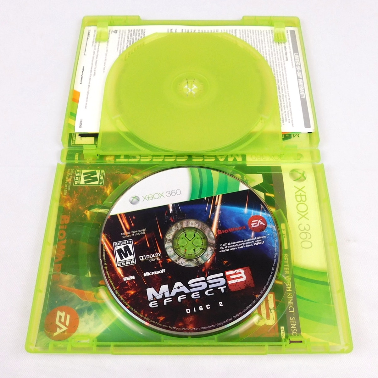 Mass Effect 3 Microsoft Xbox 360 Tested Working Complete CIB 2 Discs