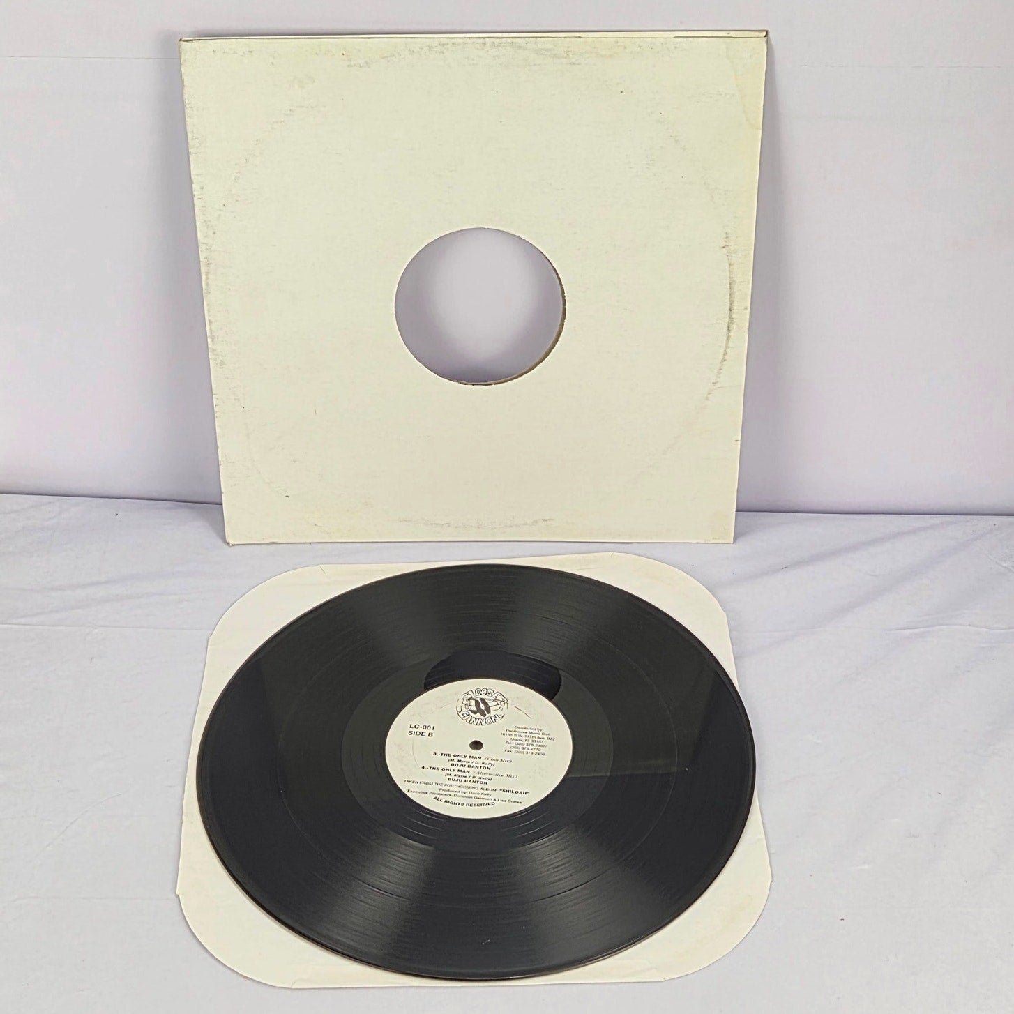 Buju Banton The Only Man Vinyl Record Promo Single 12" LC-001 Loose Cannon 1995