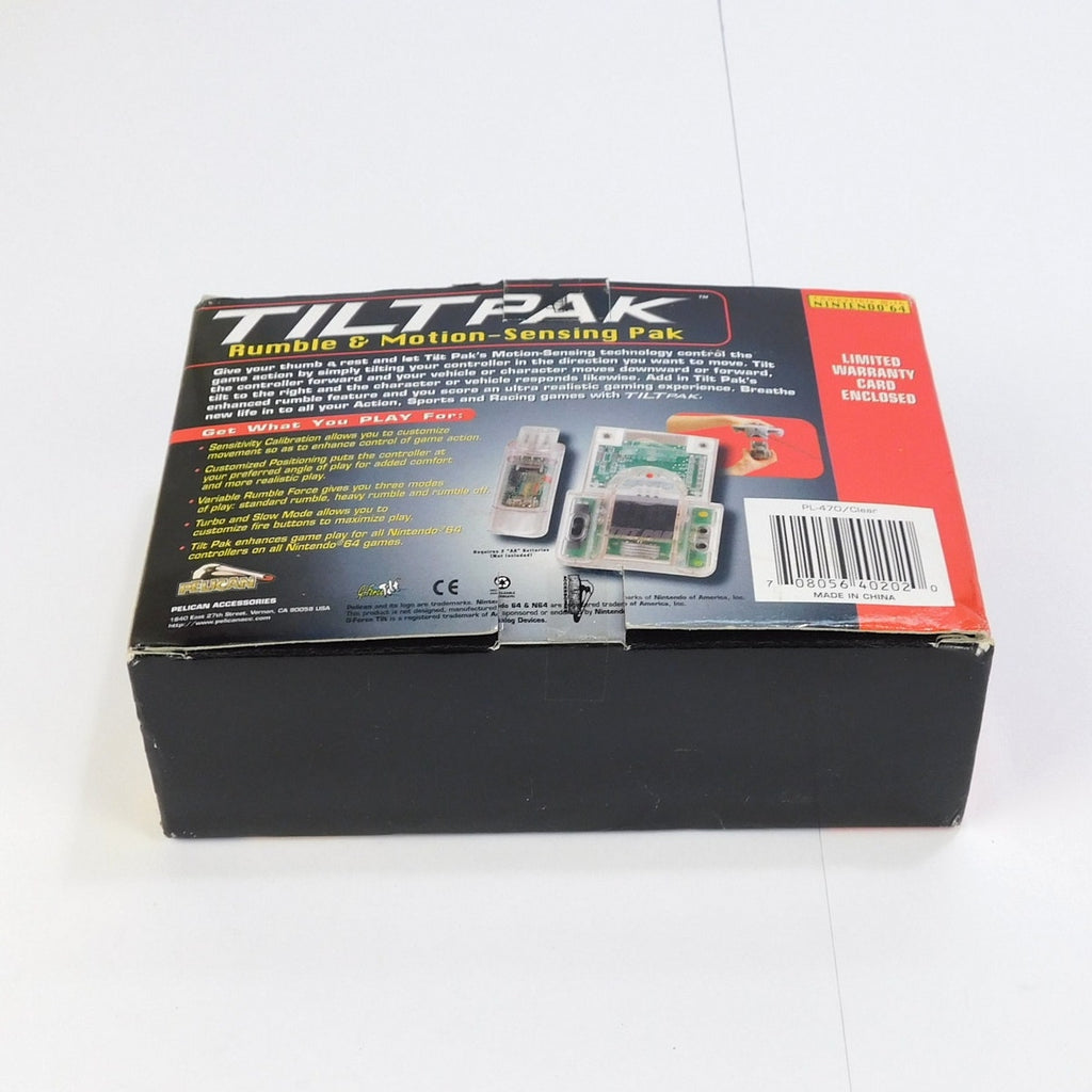 Pelican Tilt Pak PL-470 Nintendo 64 N64 Motion Rumble Pak CIB Tested 1999