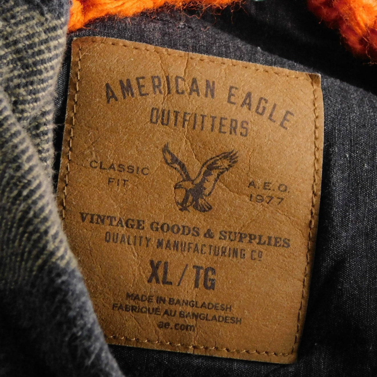 American Eagle Yellow/Black Heavyweight Flannel Shirt - Size XL