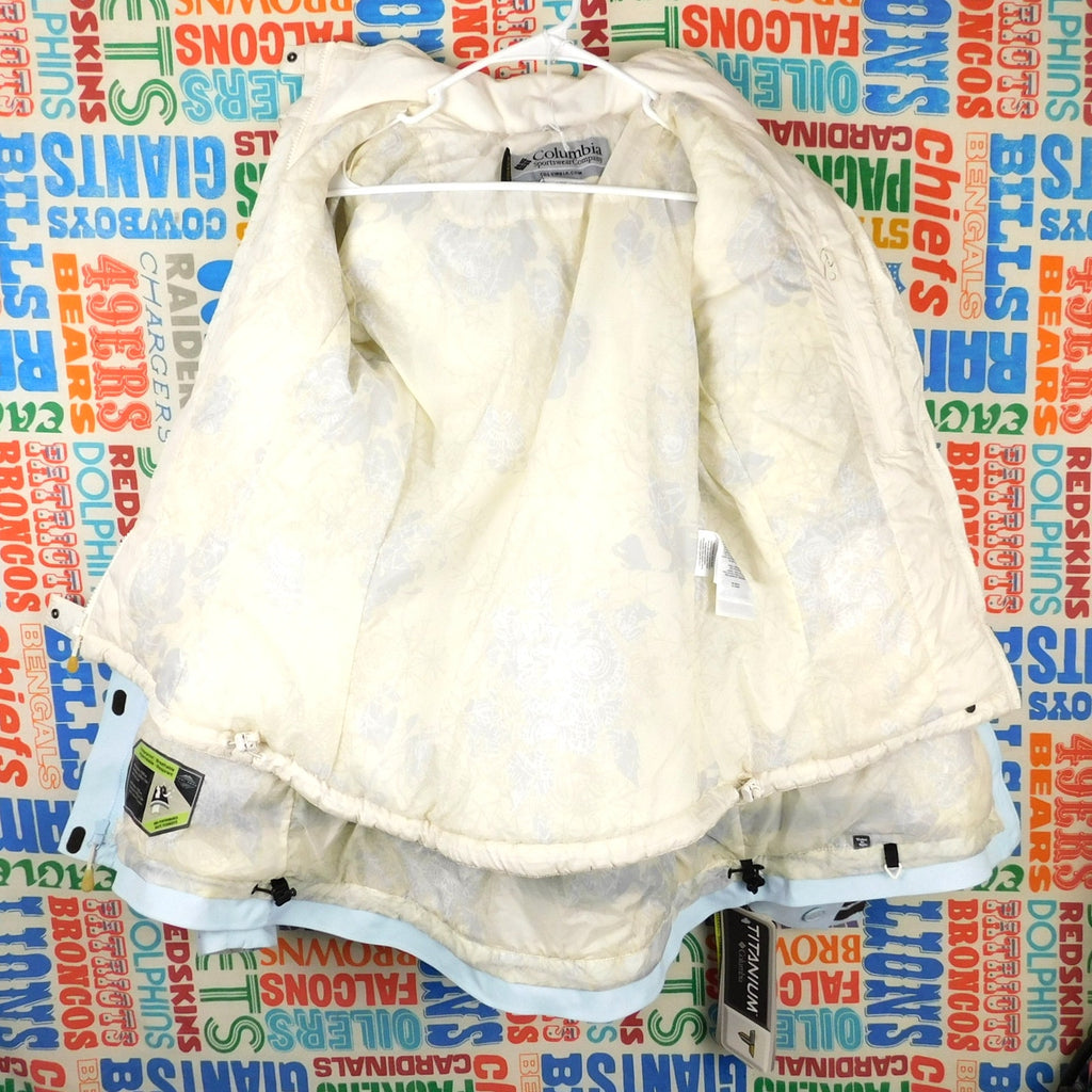 Columbia Titanium PJ Cutie Parka Womens Small Aquarius Blue Ski Jacket NWT