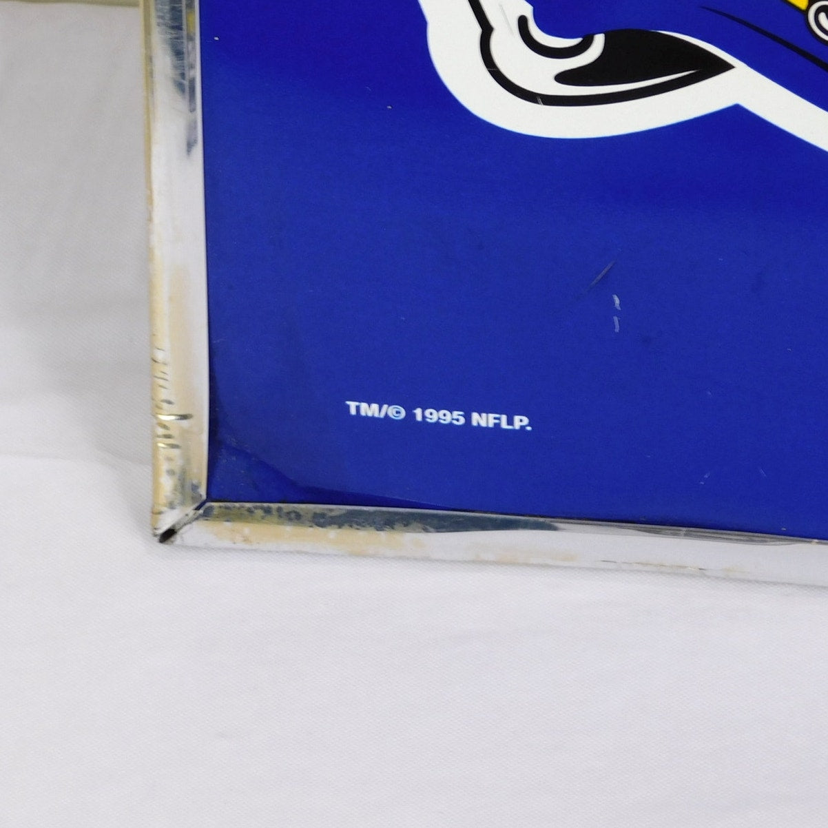 Vintage St Louis Rams Bar Sign 1995 Blue Yellow Cleaned 19x14 Early STL Era