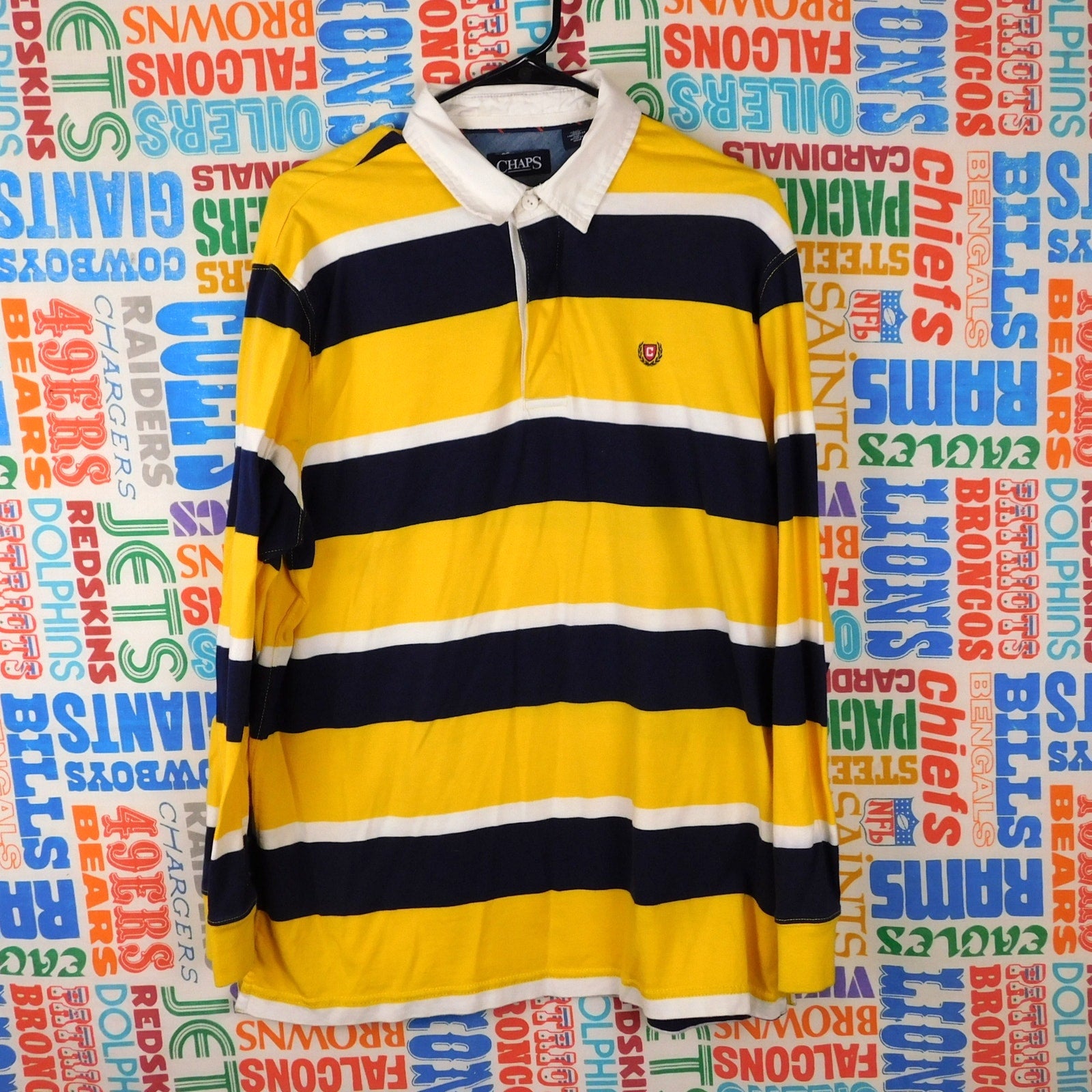 Chaps Ralph Lauren Striped Rugby Polo - Size L