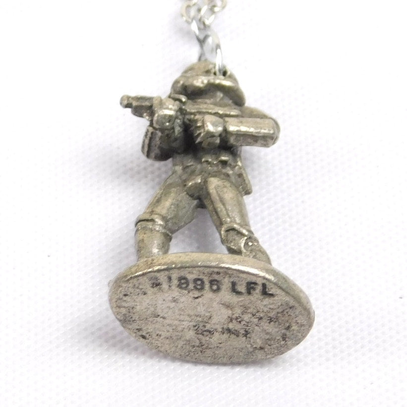 Vintage Stormtrooper Necklace Star Wars Monopoly Game Piece Sterling Silver 1996