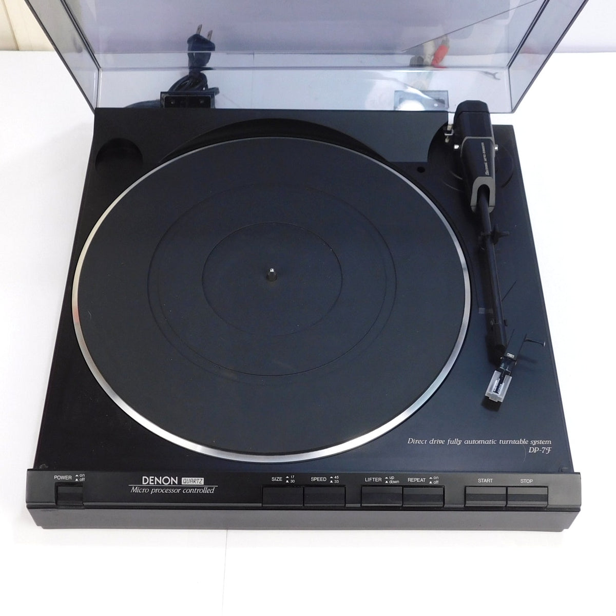 Denon DP-7F Quartz Direct Drive Automatic Turntable New AT81CP Cartridge Tested