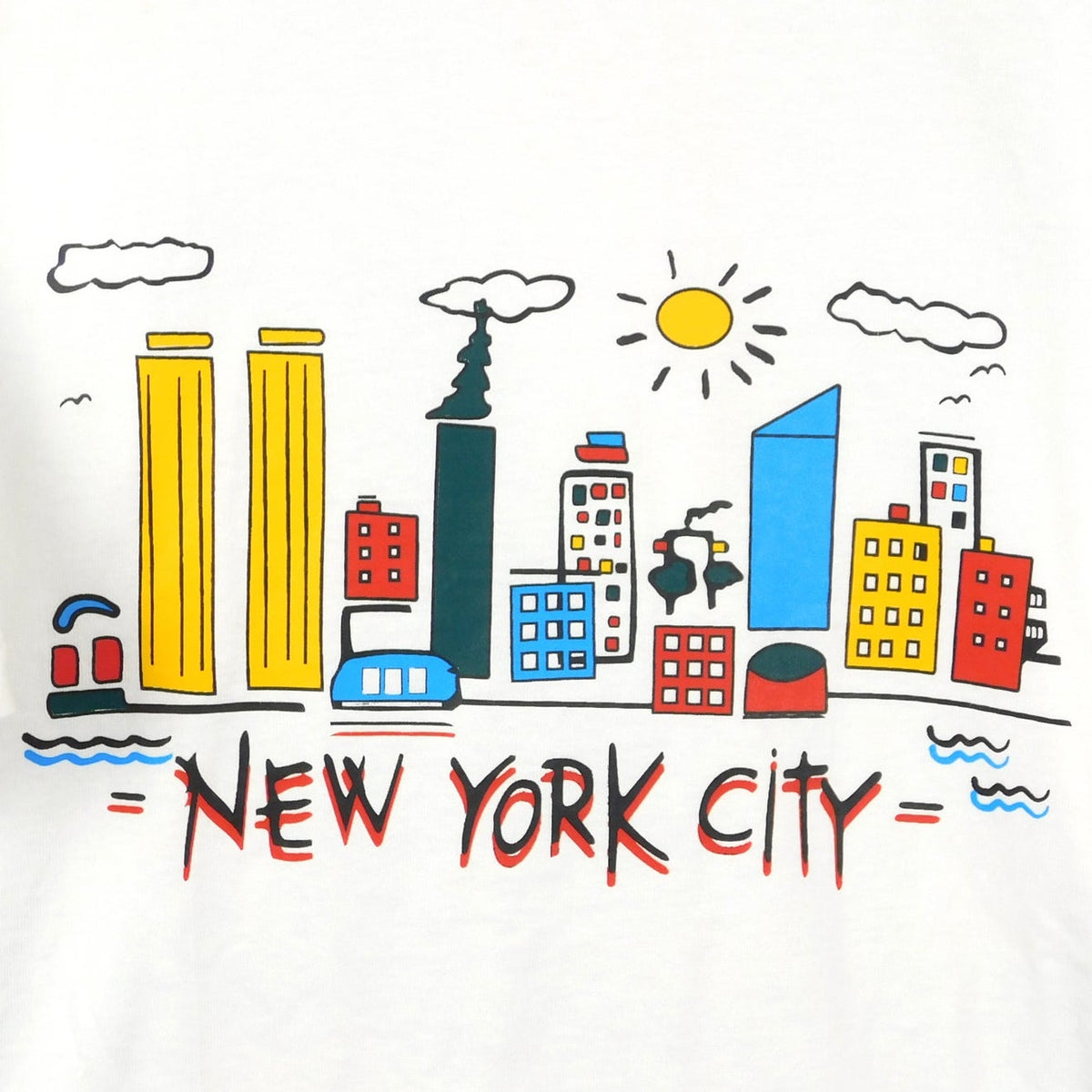 90s NYC Twin Towers New York City Skyline Graphic Tee - Size XL