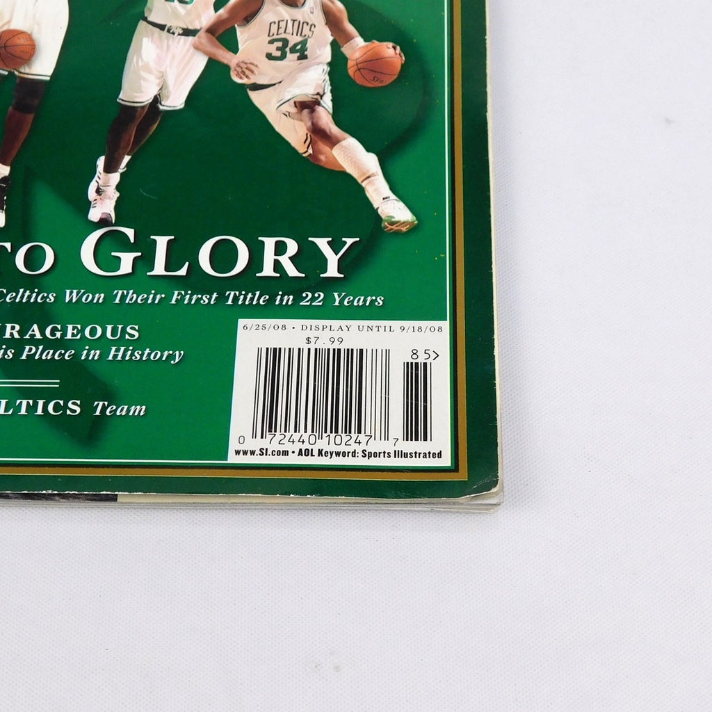 Sports Illustrated 2008 Boston Celtics NBA Finals Champions Commemorative Issue (worn cover)