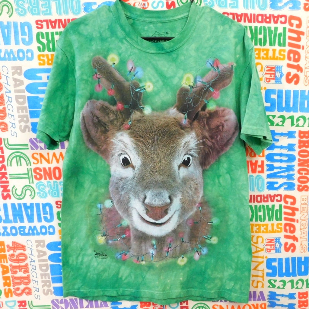 The Mountain Tie Dye Christmas Reindeer T Shirt - Size M