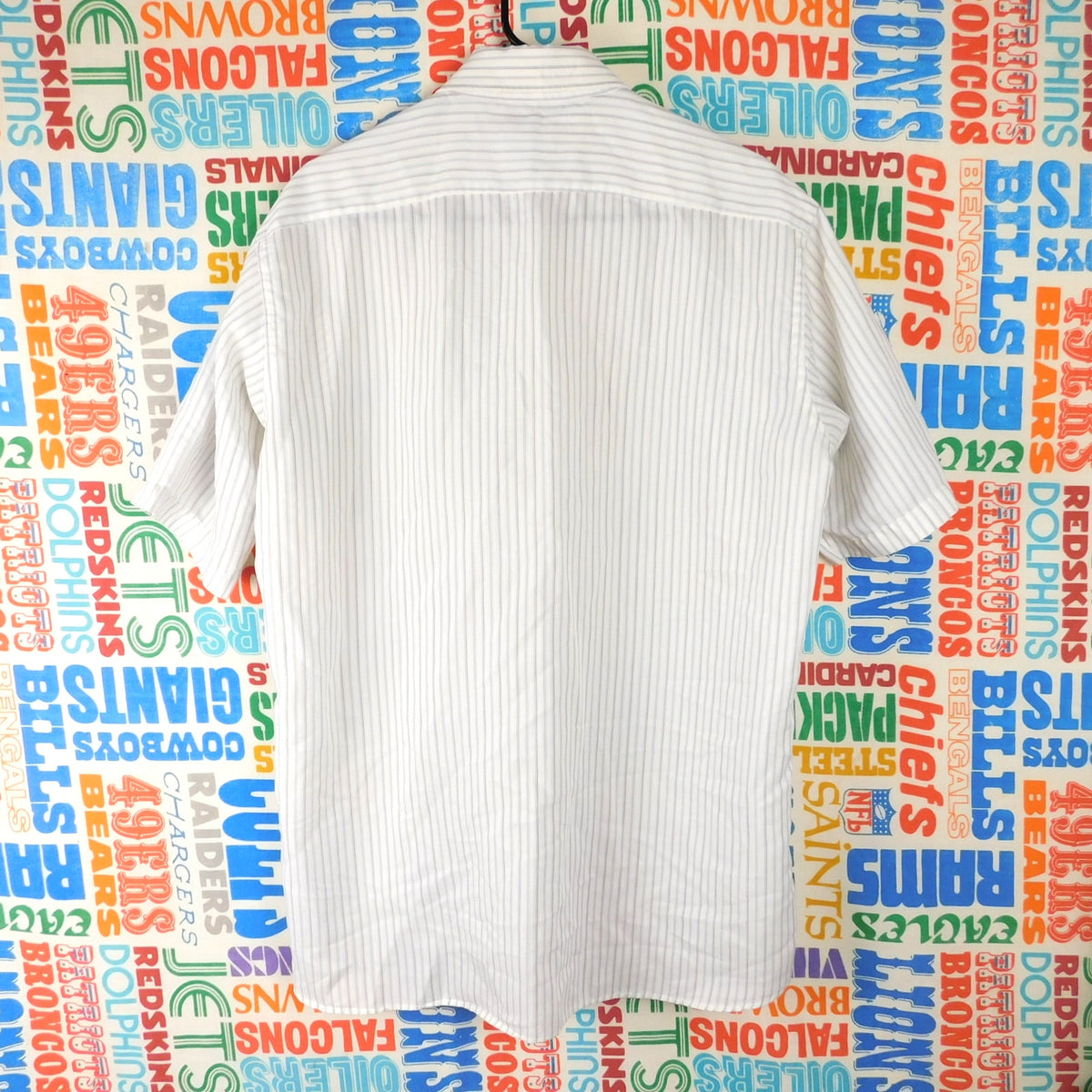 Vintage Christian Dior Shirt Mens L 15.5 Striped Short Sleeve Button Up 70s 80s