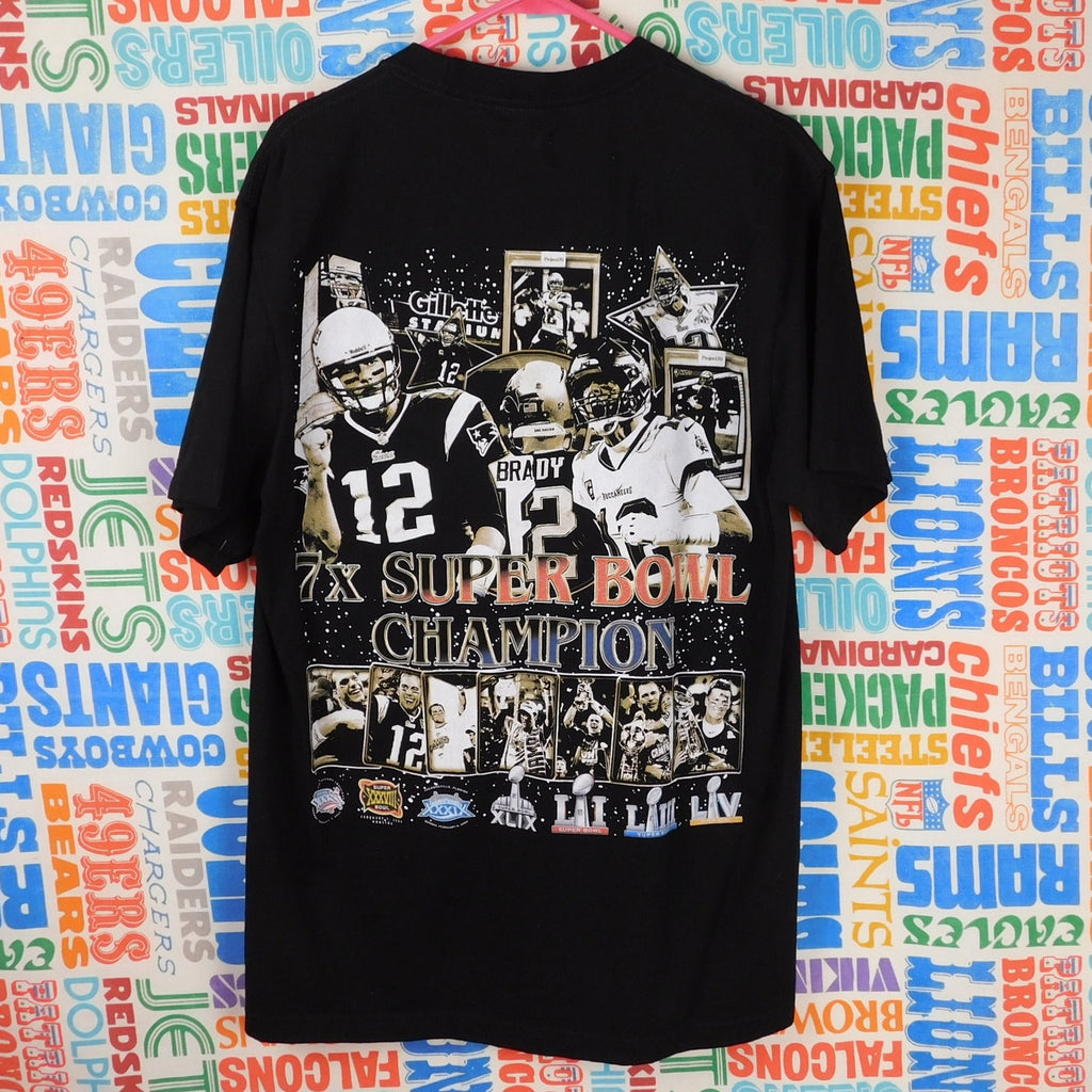 Tom Brady GOAT Big Graphic Double Sided T Shirt - Size L