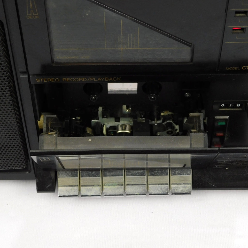 Vintage Emerson CTR960 Dual Cassette AM/FM Boombox Tested Works New Belts (See Description)