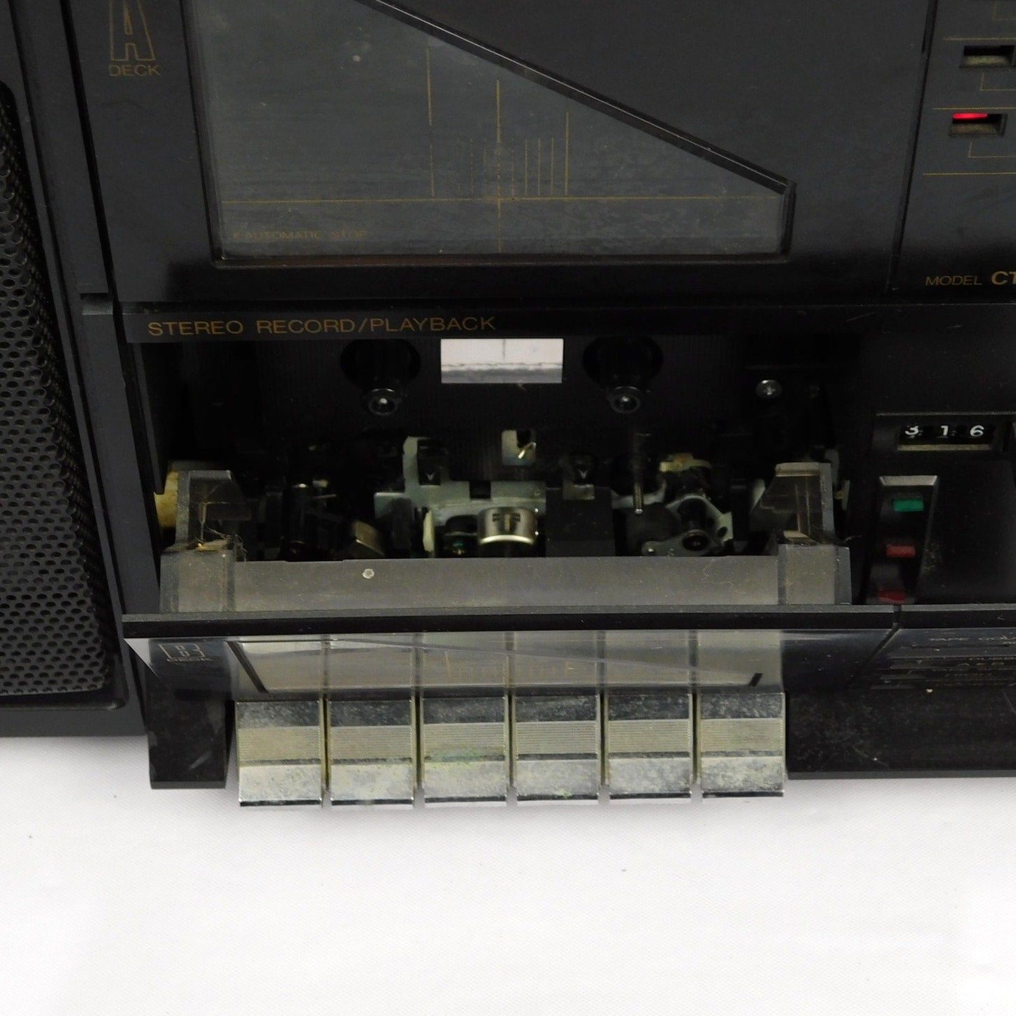 Vintage Emerson CTR960 Dual Cassette AM/FM Boombox Tested Works New Belts (See Description)