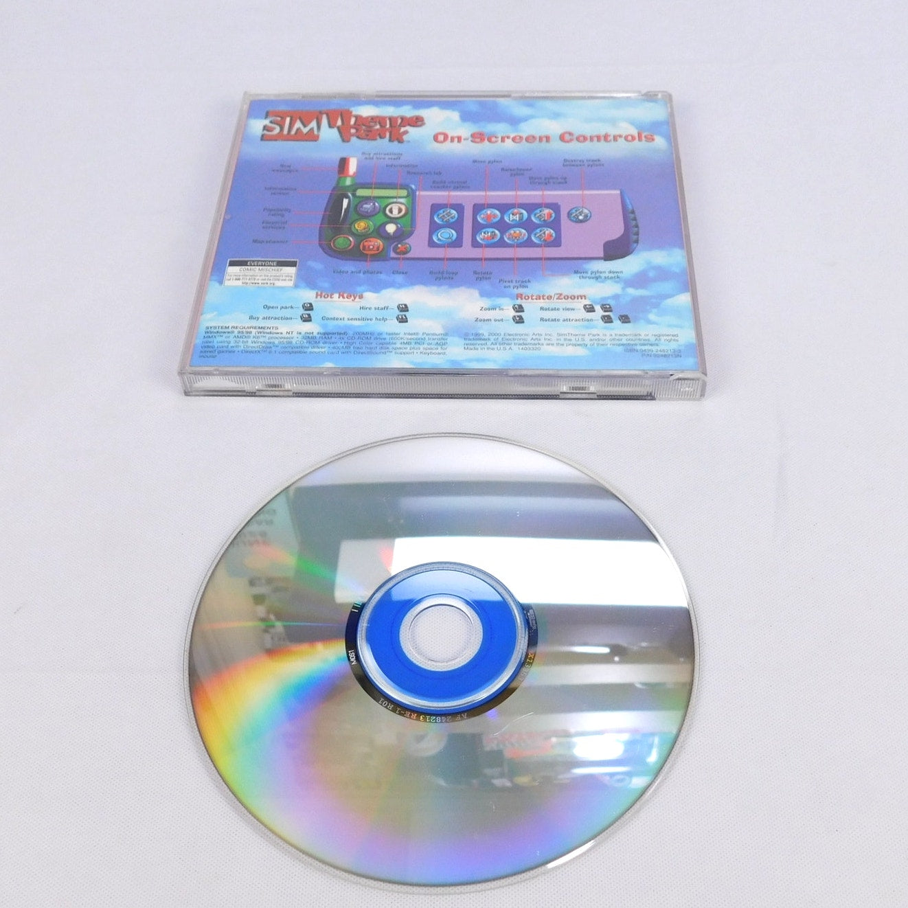 Sim Theme Park PC Big Box Complete CIB Windows 95 98 EA Bullfrog 1999
