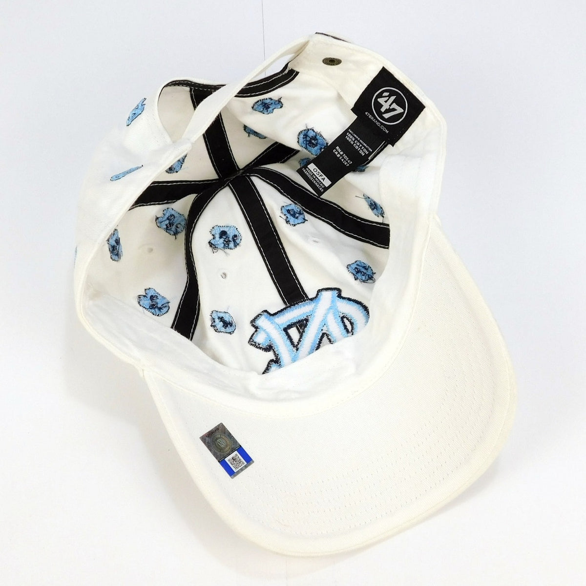 UNC Tar Heels All Over Logo Strapback Hat - Adjustable