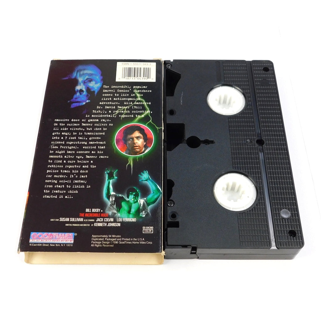 The Incredible Hulk 1977 VHS Bill Bixby Lou Ferrigno Pilot Movie 1996 Release