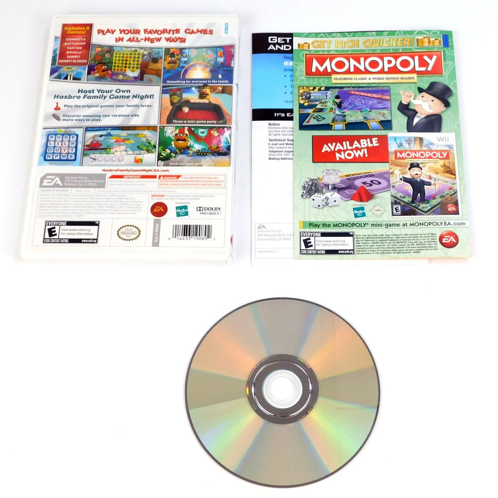 Hasbro Family Game Night Nintendo Wii 2008 CIB Complete w/ Manual Tested